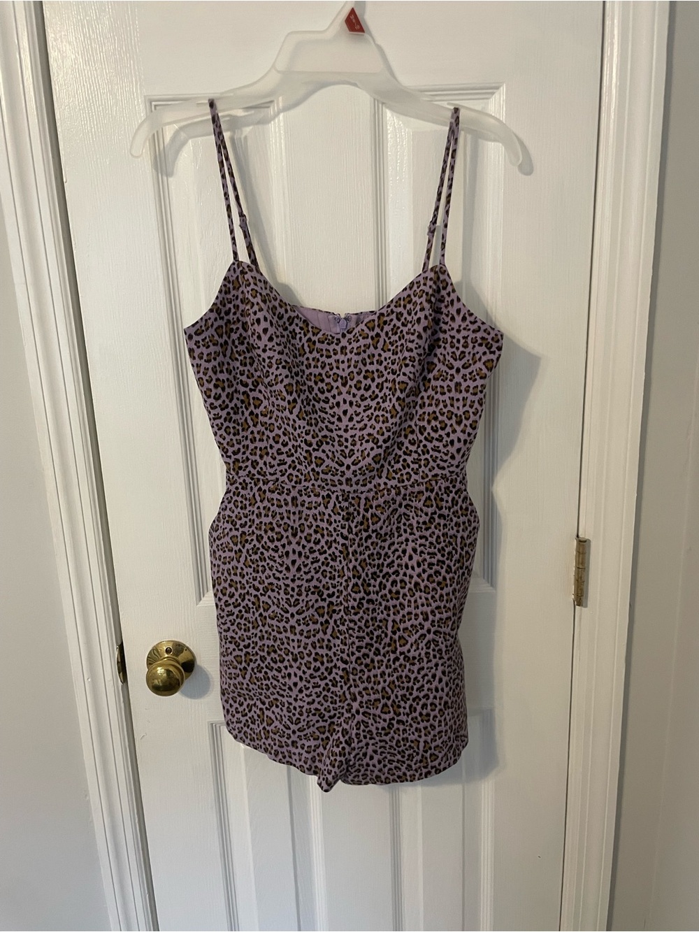 New With Tags Lush Leopard Print Spaghetti Strap Romper Size Small